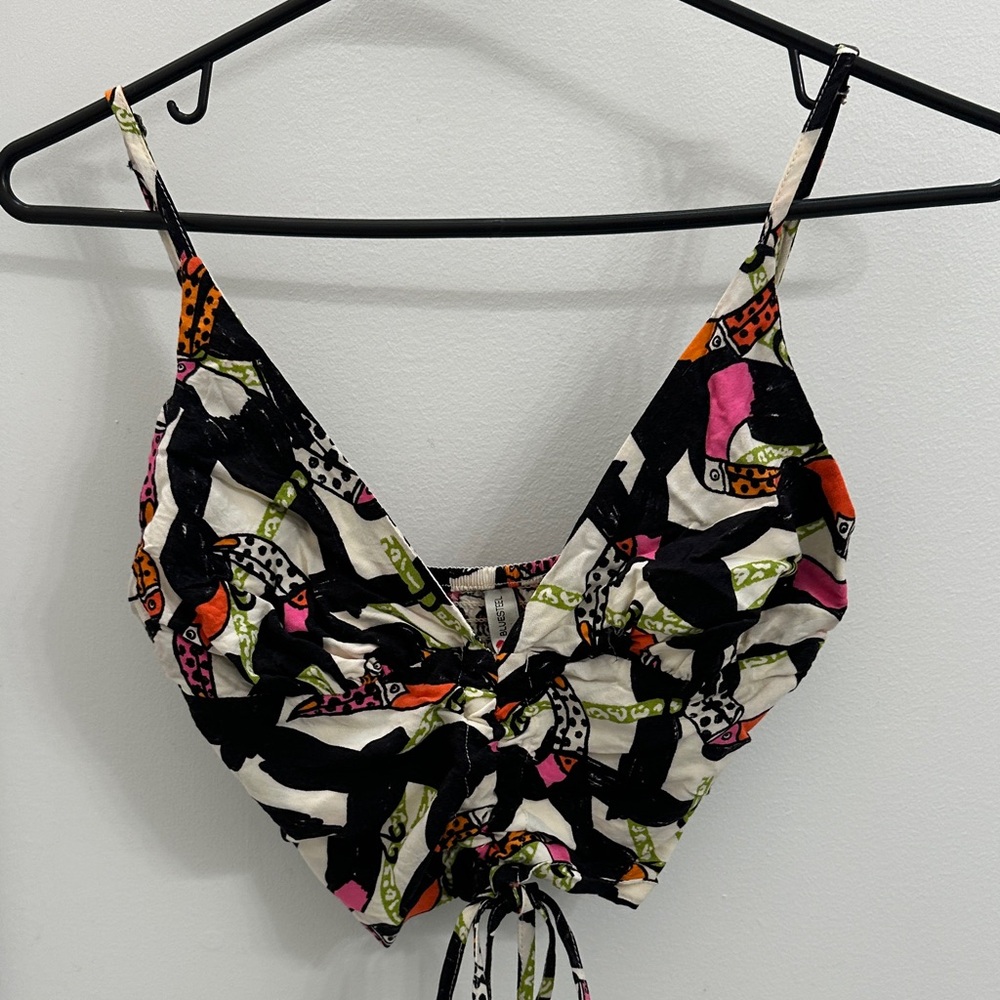 Colorful Abstract Print Women's Top